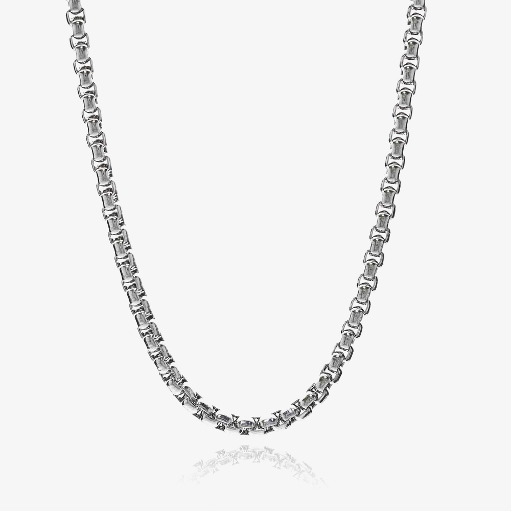 Bourne and Wilde Polished Steel Belcher Chain USS-727S3.5