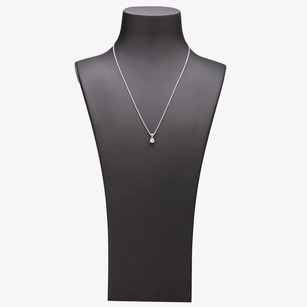 Starbright Silver 5mm Six Claw Cubic Zirconia Pendant E2177P-5M 3A