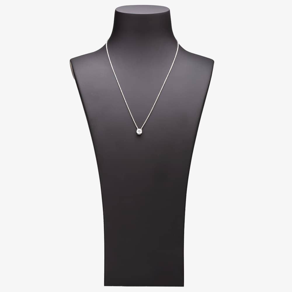 Starbright Silver 7mm Four Claw Cubic Zirconia Pendant DVP006-7M 3A