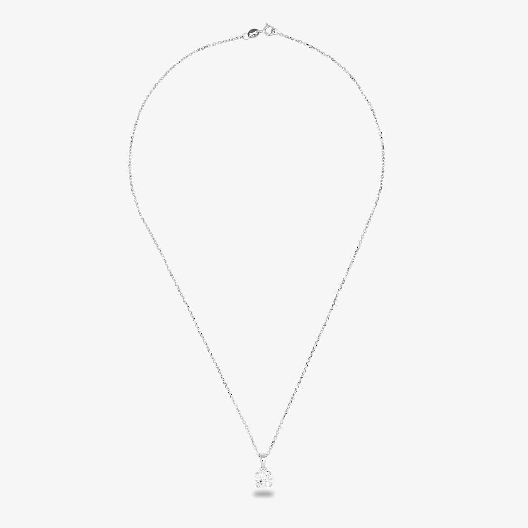 Starbright Silver 6.5mm Cushion-cut Cubic Zirconia Pendant E3858P-6.5x6.5M 3A
