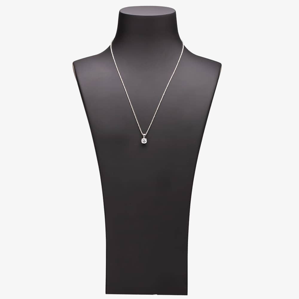 Starbright Silver 6.5mm Cushion-cut Cubic Zirconia Pendant E3858P-6.5x6.5M 3A