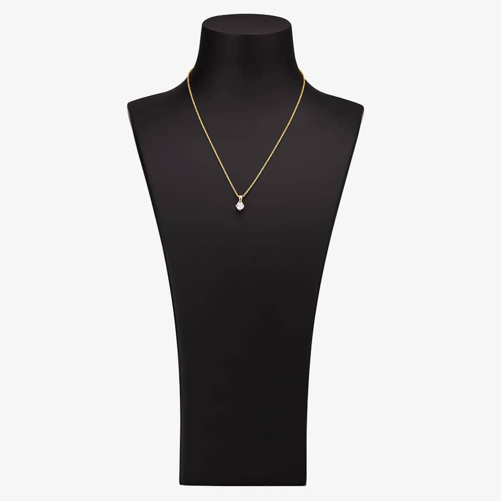Starbright Gold 6mm Six Claw Cubic Zirconia Pendant E2177P-6M 3A GP