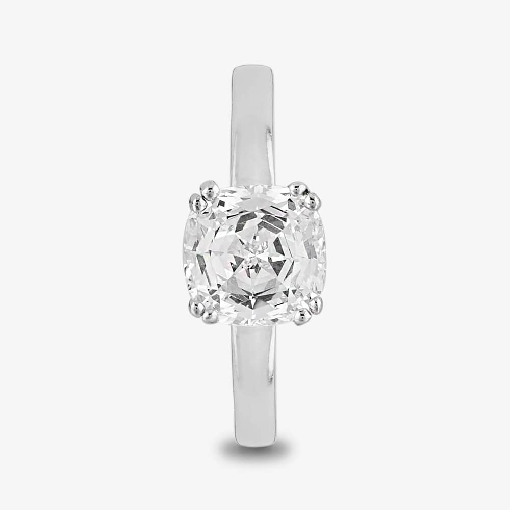 Starbright Silver 6.5mm Cushion-Cut Cubic Zirconia Ring E3858R(6.5X6.5M) 3A