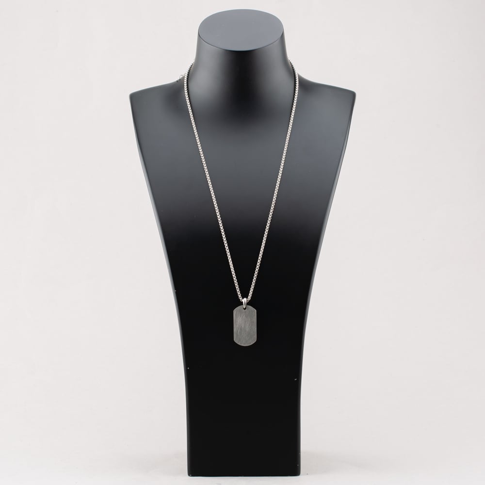 Bourne and Wilde Stainless Steel Dog Tag Necklace OSN-689S