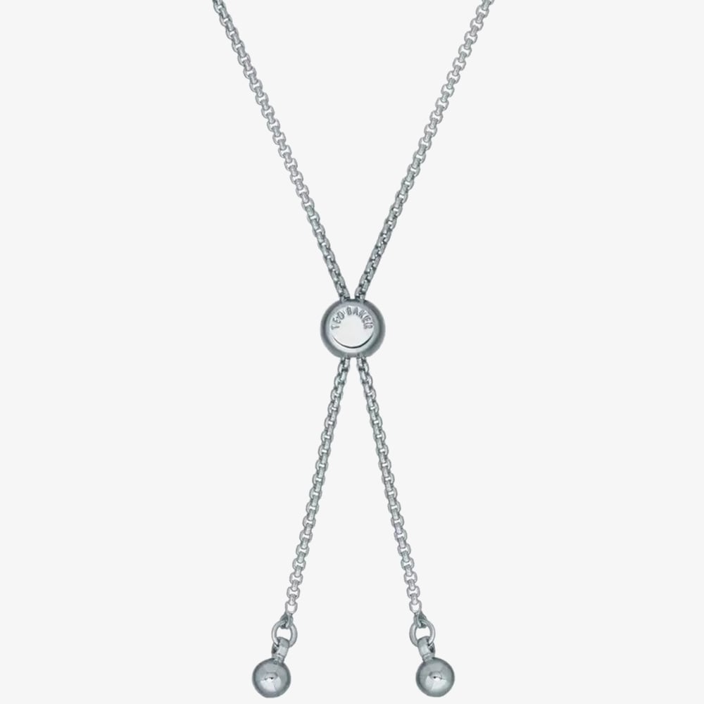 Ted Baker MELRAH Silver Tone Icon Crystal Slider Bracelet TBJ2968-01-02