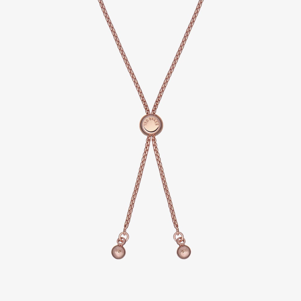Ted Baker MELRAH Rose Gold Tone Icon Rainbow Crystal Slider Bracelet TBJ2968-24-67