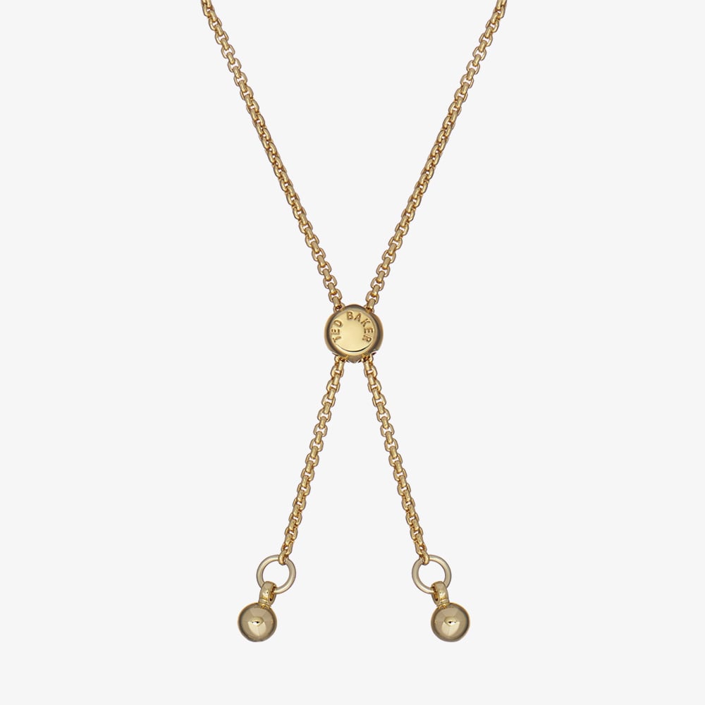 Ted Baker MELRAH Gold Tone Icon Crystal Slider Bracelet TBJ2968-02-02