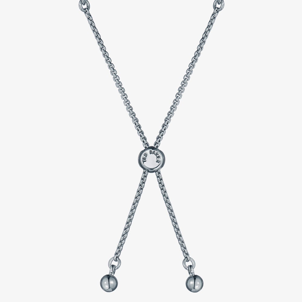 Ted Baker ISABELA Silver Tone Plated Crystal Baguette Toggle Bracelet TBJ3779-01-02
