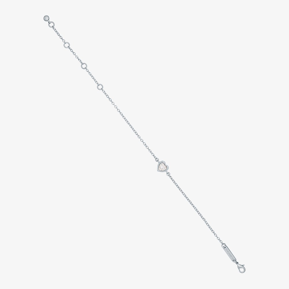 Ted Baker HANSA Silver Tone Crystal Heart Bracelet TBJ3178-01-02