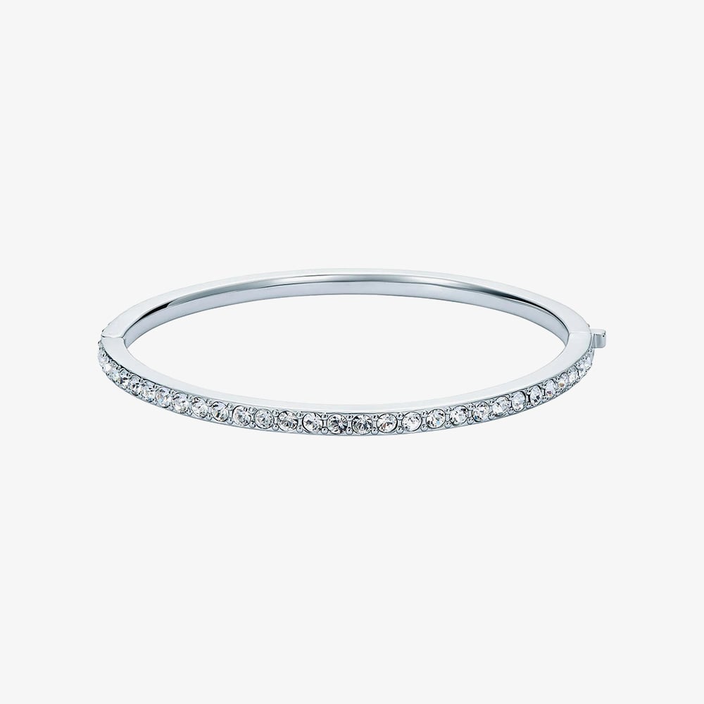 Ted Baker CLAUDIA Slim Silver Tone Crystal Bangle TBJ4062-01-02
