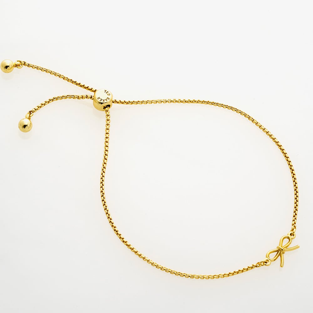Ted Baker BRIDGET Gold Tone Mini Bow Sliding Bracelet TBJ4176-02-03