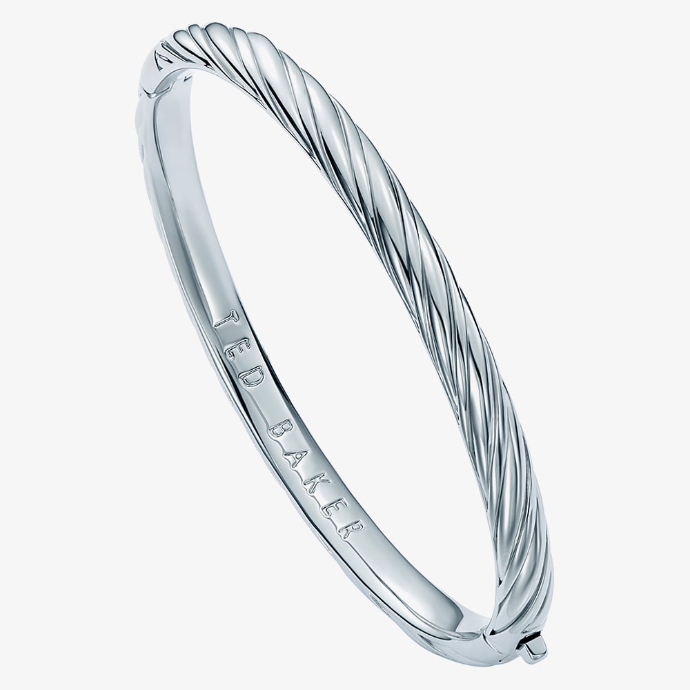 Ted Baker MELISSA Silver Tone Plated Twist Bangle TBJ4185-01-03