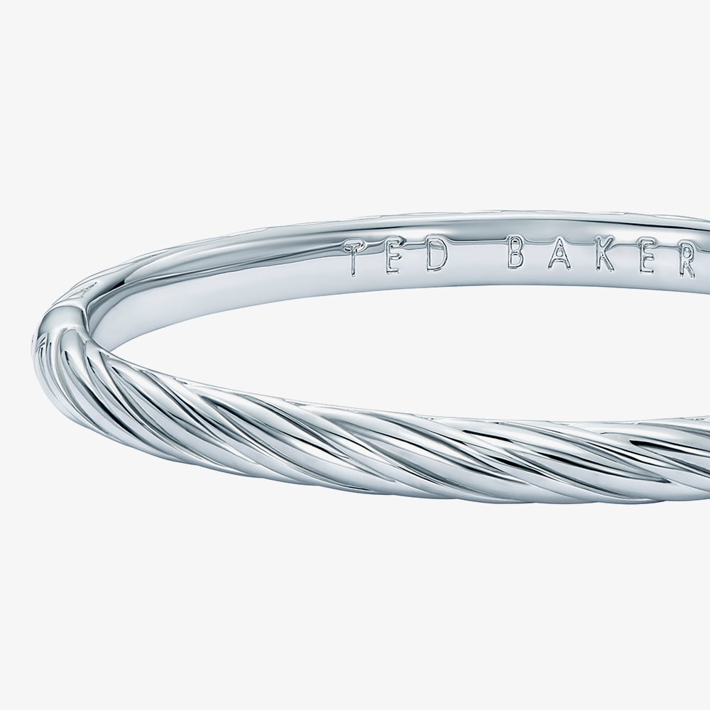 Ted Baker MELISSA Silver Tone Plated Twist Bangle TBJ4185-01-03