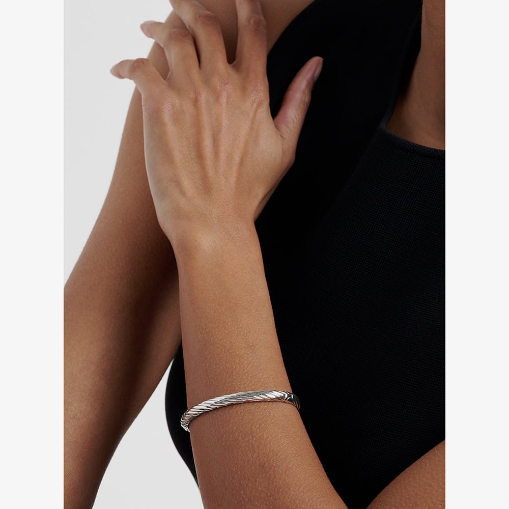 Ted Baker MELISSA Silver Tone Plated Twist Bangle TBJ4185-01-03
