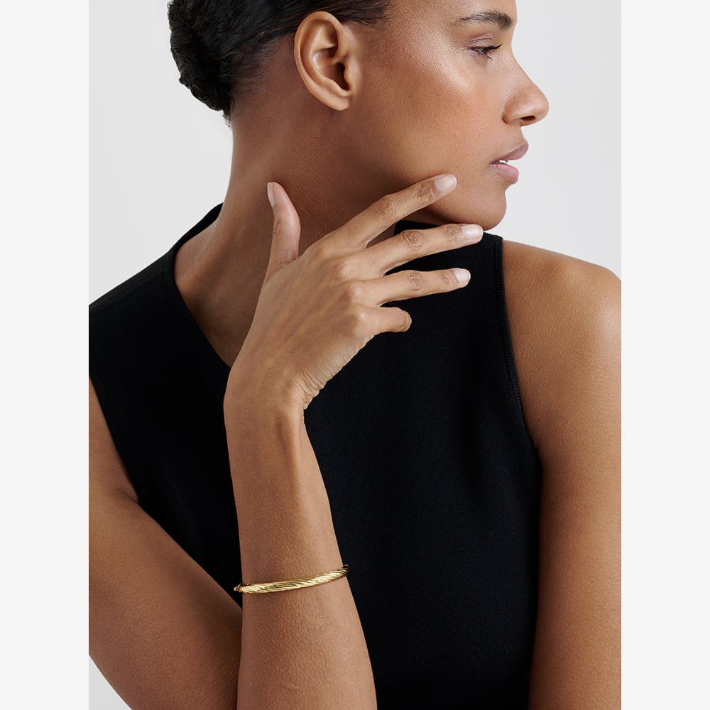 Ted Baker MELISSA Gold Tone Plated Twist Bangle TBJ4185-02-03