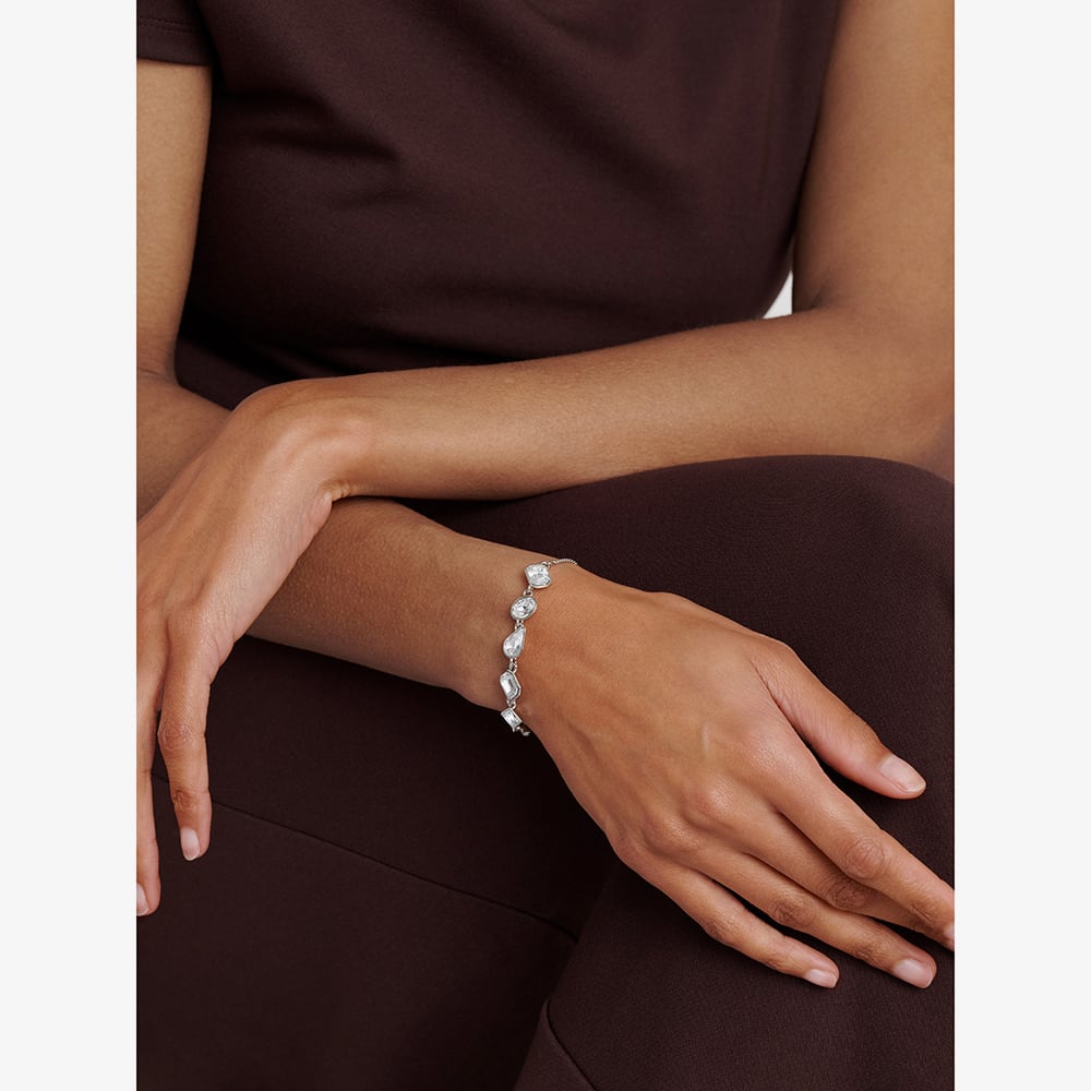 Ted Baker JULIET Silver Tone Plated Multi Cut Crystal Bracelet TBJ4201-01-02