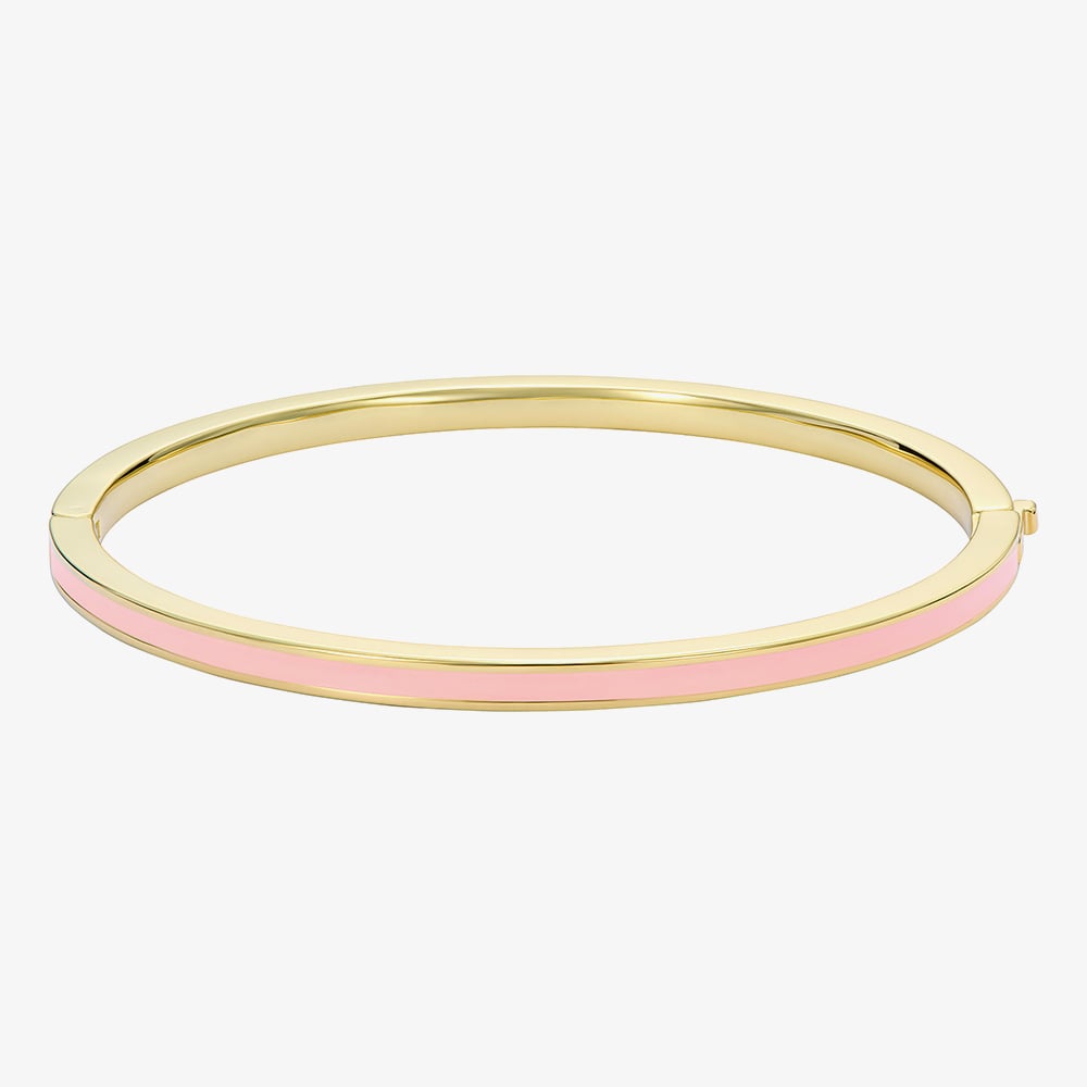 Ted Baker ROLEY Gold Tone Plated Pink Enamel Bangle TBJ4163-02-56