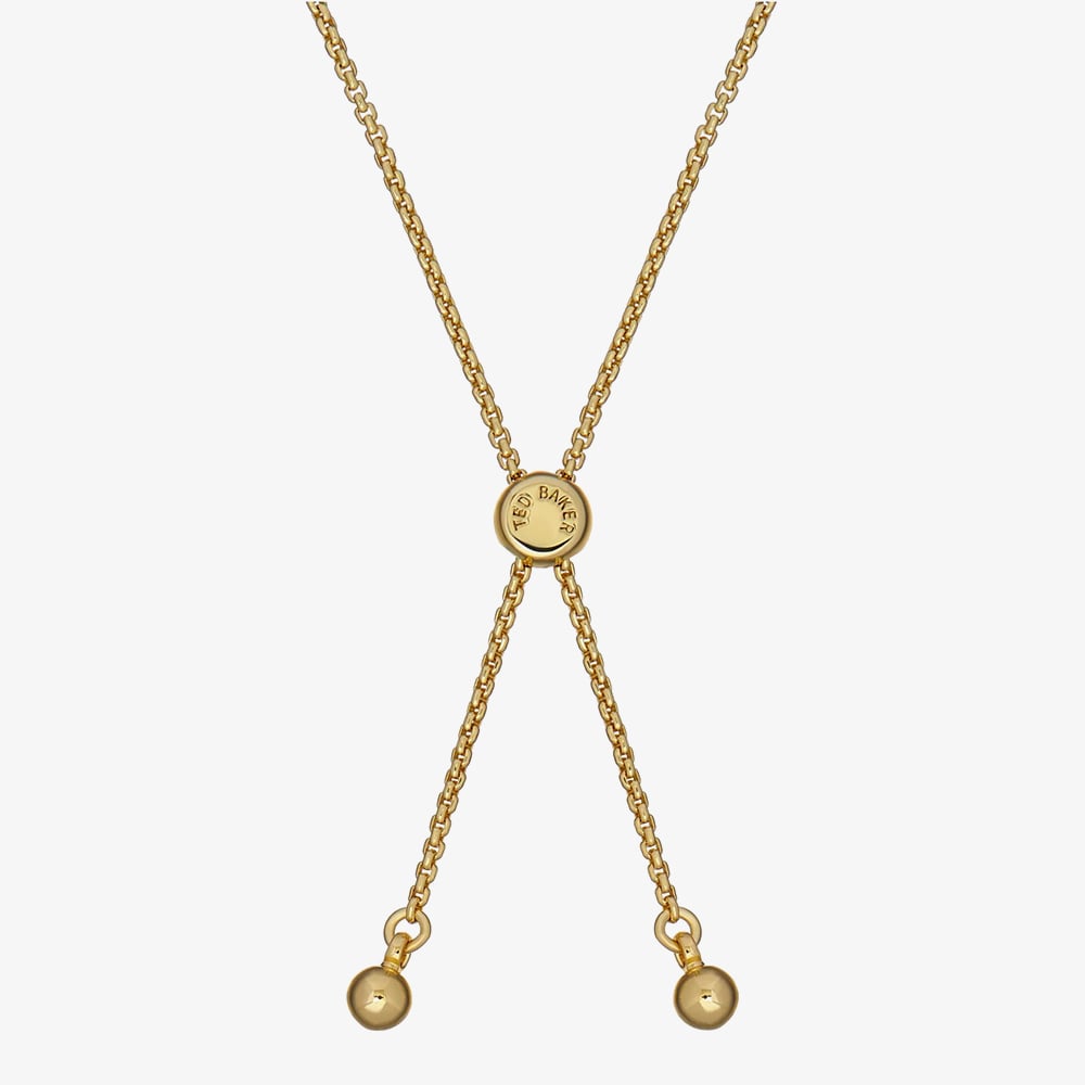 Ted Baker SOLETA Solitaire Sparkle Gold Tone & Crystal Adjustable Bracelet TBJ3699-02-02