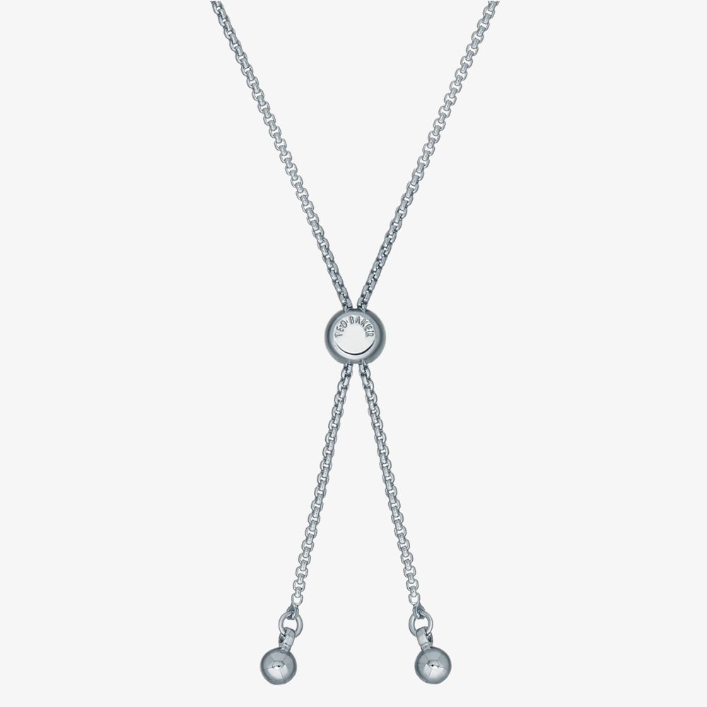 Ted Baker SARSAA Silver Tone Mini Crystal Adjustable Slider Bracelet TBJ3180-01-02