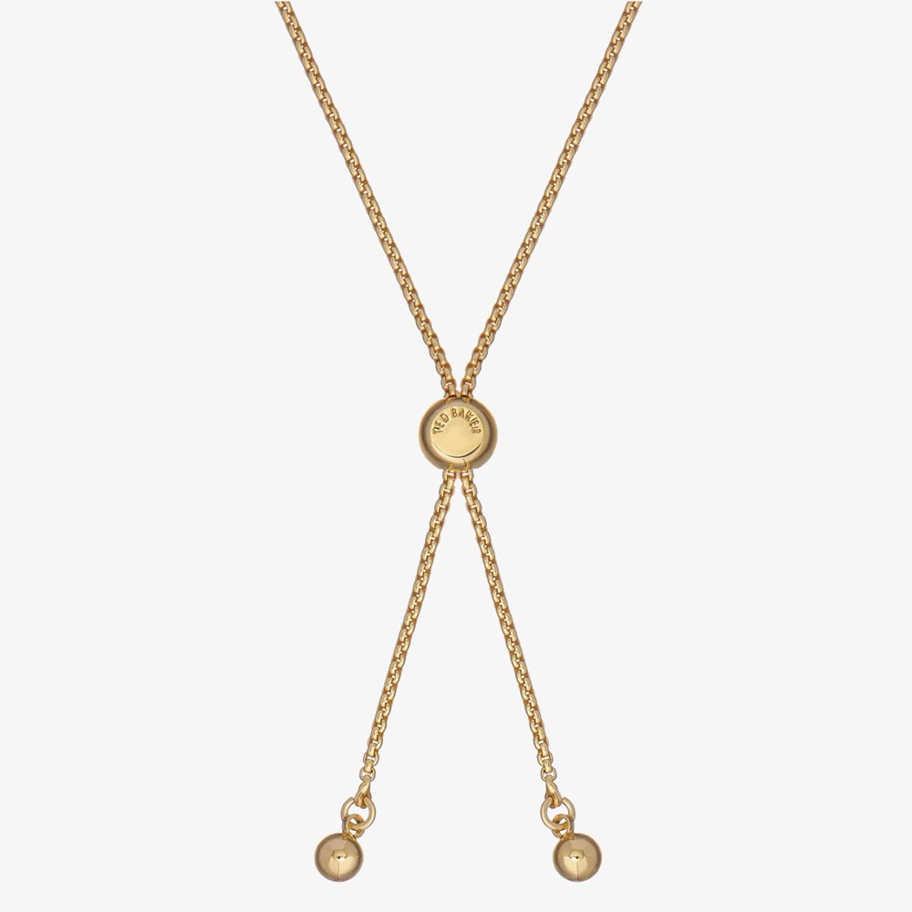 Ted Baker SARSAA Silver Gold Mini Crystal Adjustable Slider Bracelet TBJ3180-02-02