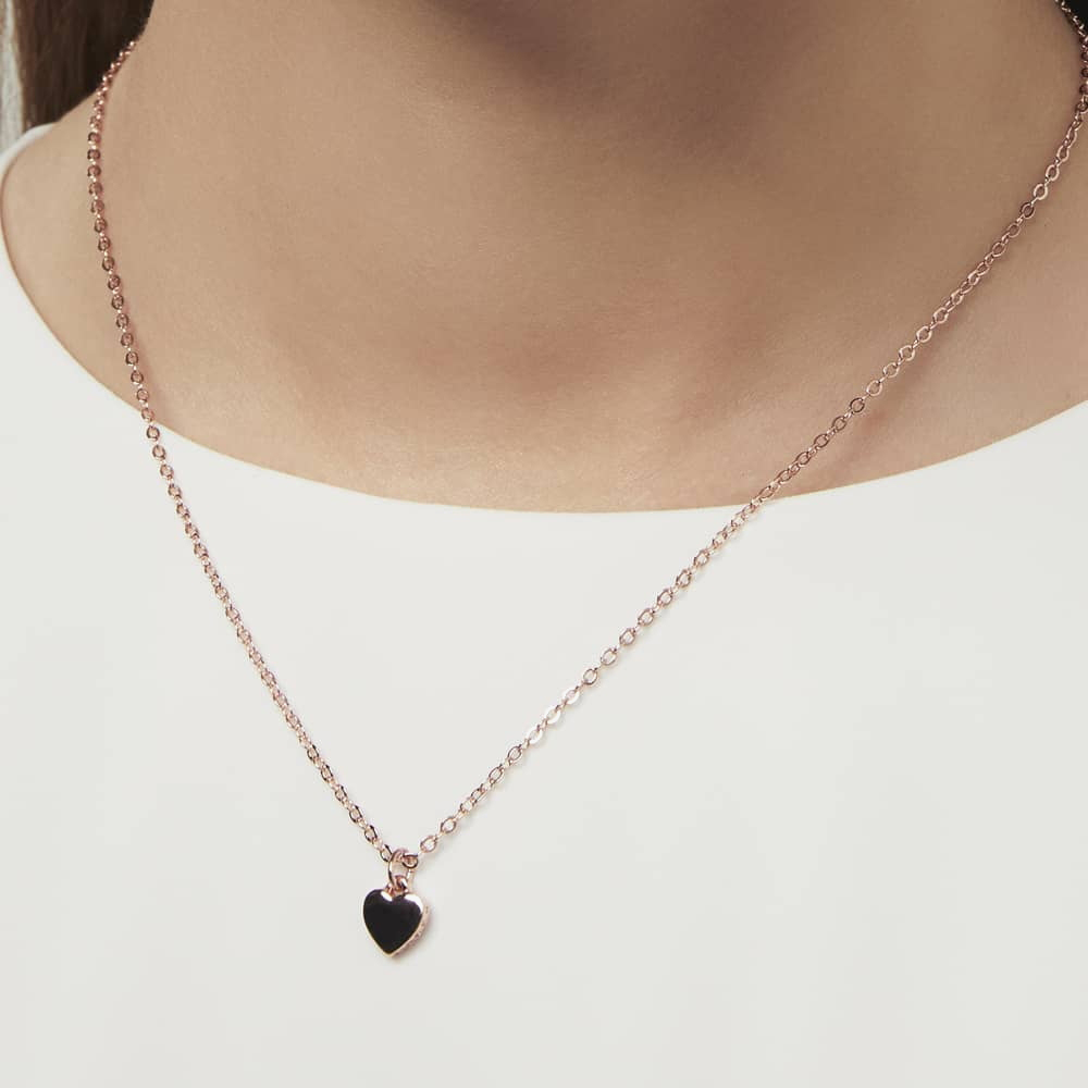 Ted Baker HARA Rose Gold Finish Tiny Heart Pendant Necklace TBJ1145-24-03