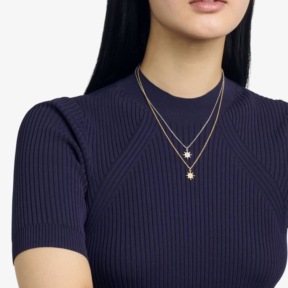 Ted Baker CELSTIA Crystal Star Silver Pendant Necklace TBJ3482-01-02
