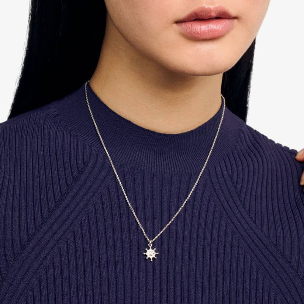Ted Baker CELSTIA Crystal Star Silver Pendant Necklace TBJ3482-01-02