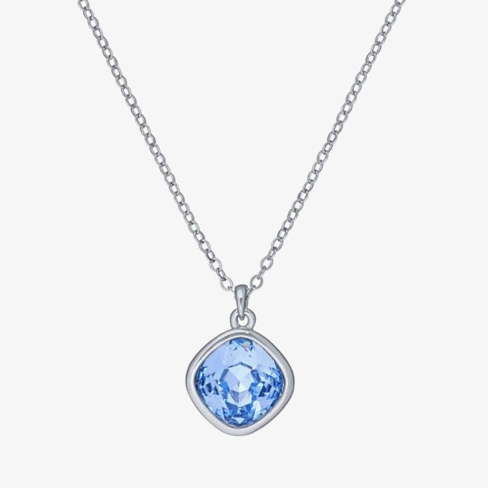 Product photograph of Ted Baker Crastel Silver Tone Blue Crystal Necklace Tbj3692-01-201 from The Jewel Hut