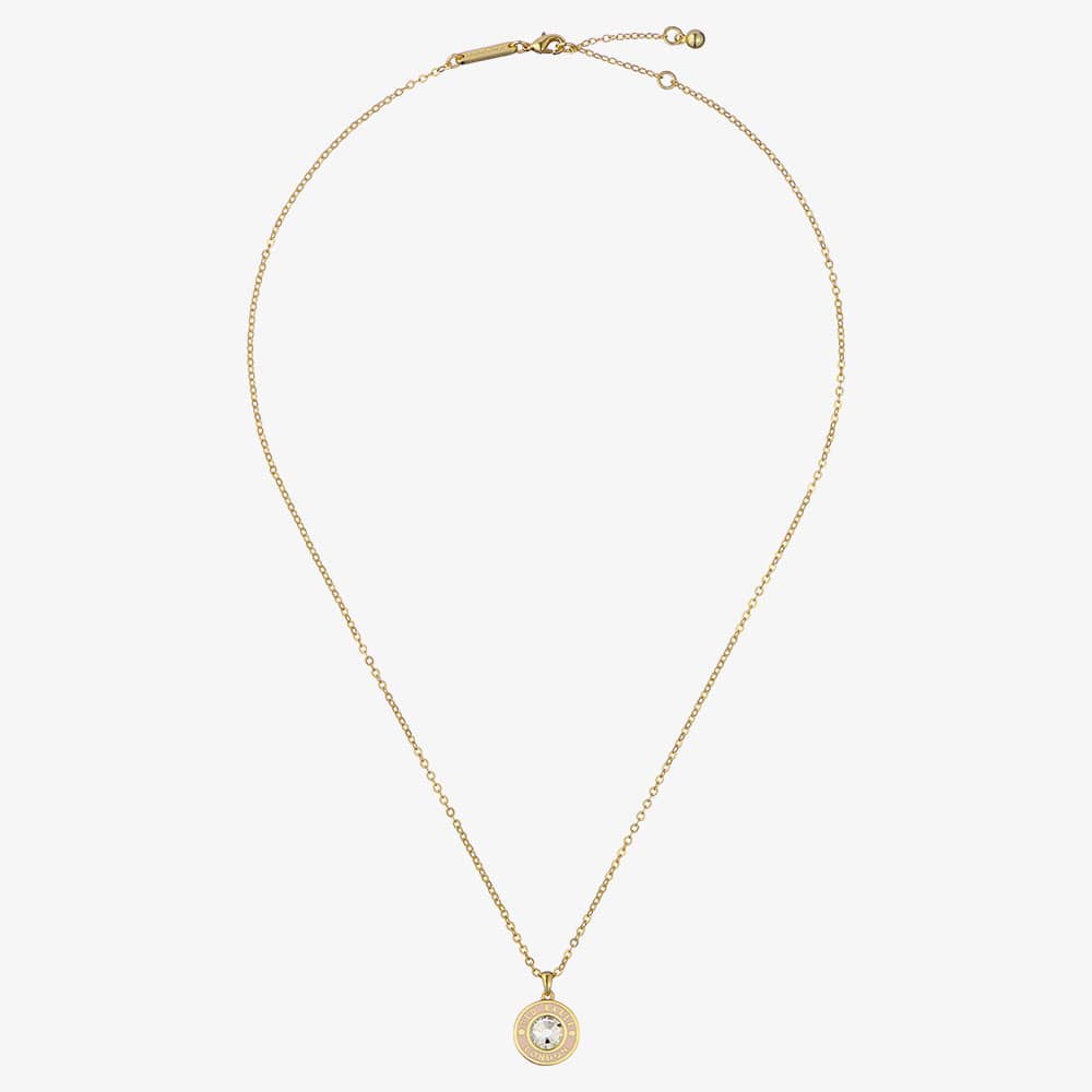 Ted Baker CHERLIE Pink And Crystal Button Pendant TBJ3767-02-292