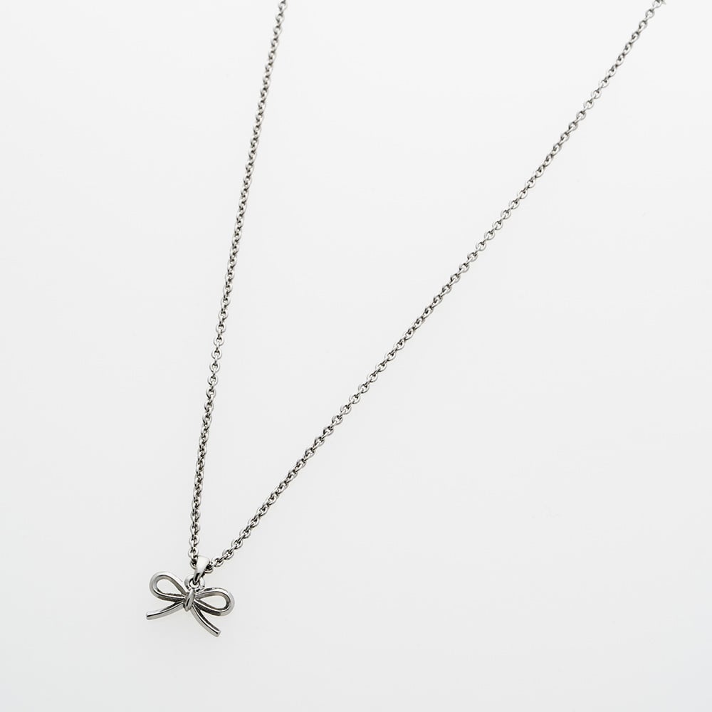 Ted Baker BLAIRE Silver Tone Mini Bow Pendant Necklace TBJ4175-01-03