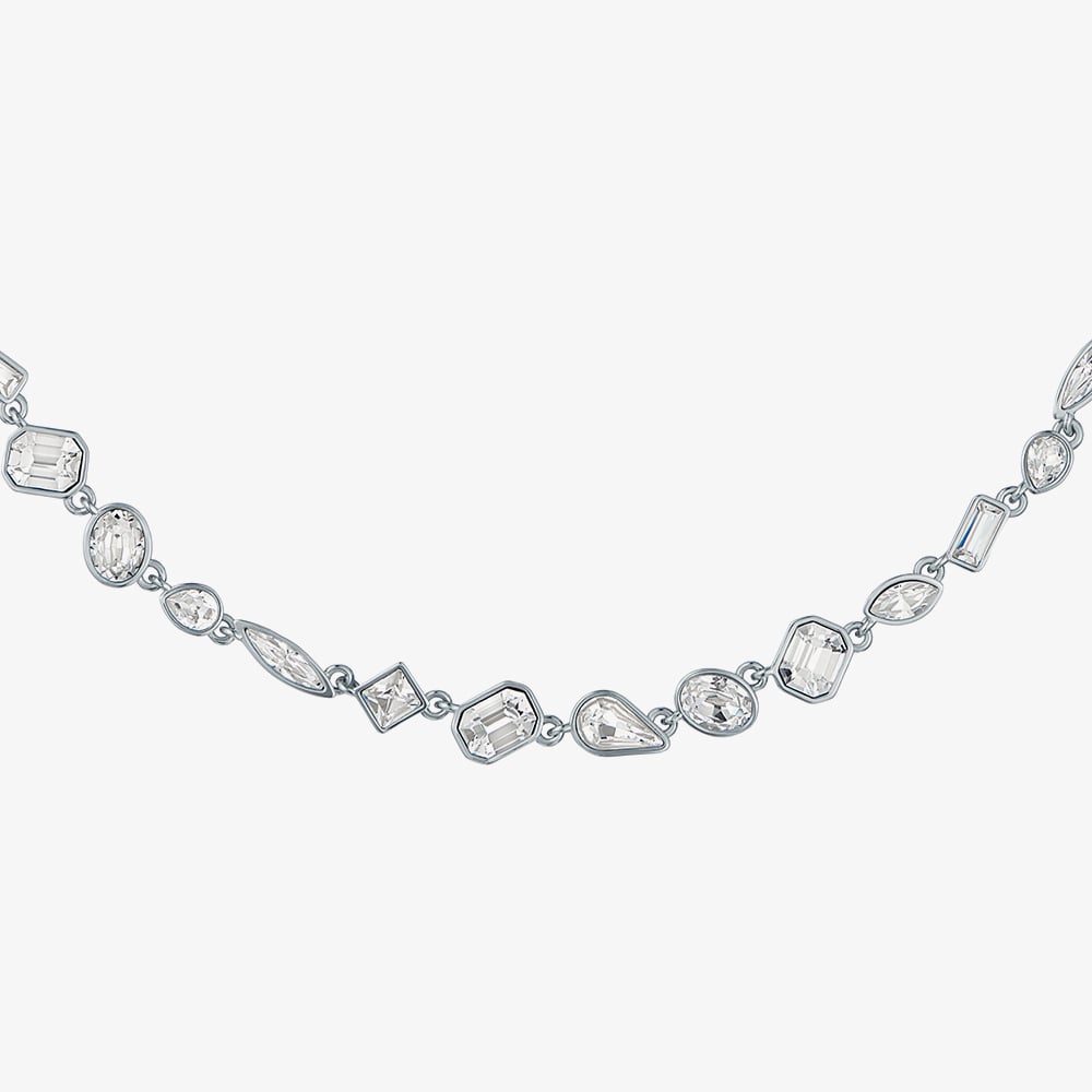Ted Baker JULIE Silver Tone Plated Multi Cut Crystal Necklace TBJ4200-01-02