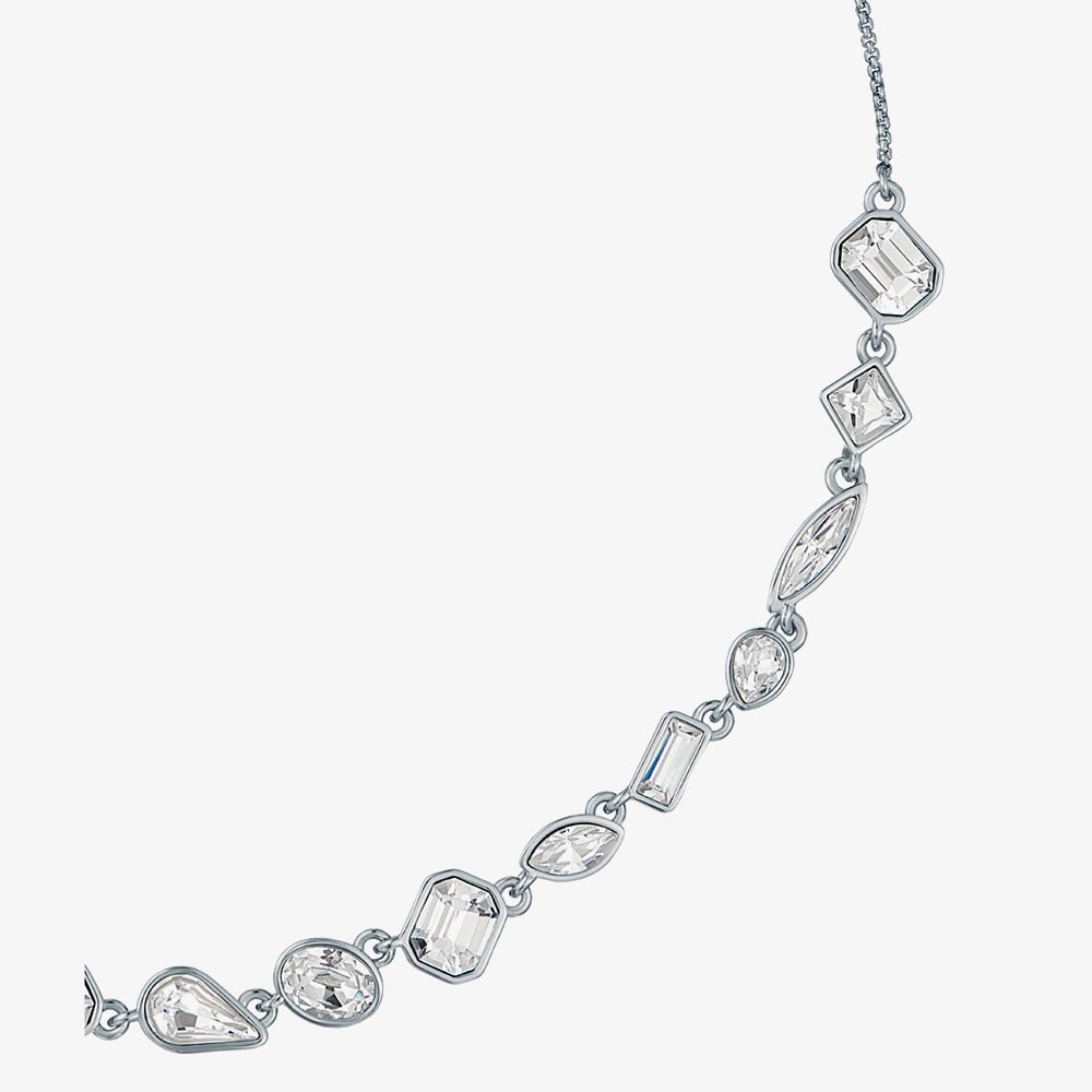 Ted Baker JULIE Silver Tone Plated Multi Cut Crystal Necklace TBJ4200-01-02