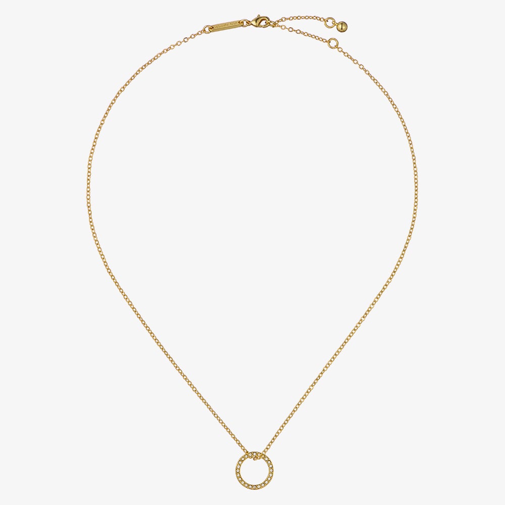 Ted Baker HERI Gold Tone Plated Crystal Open Circle Pendant TBJ4225-02-02