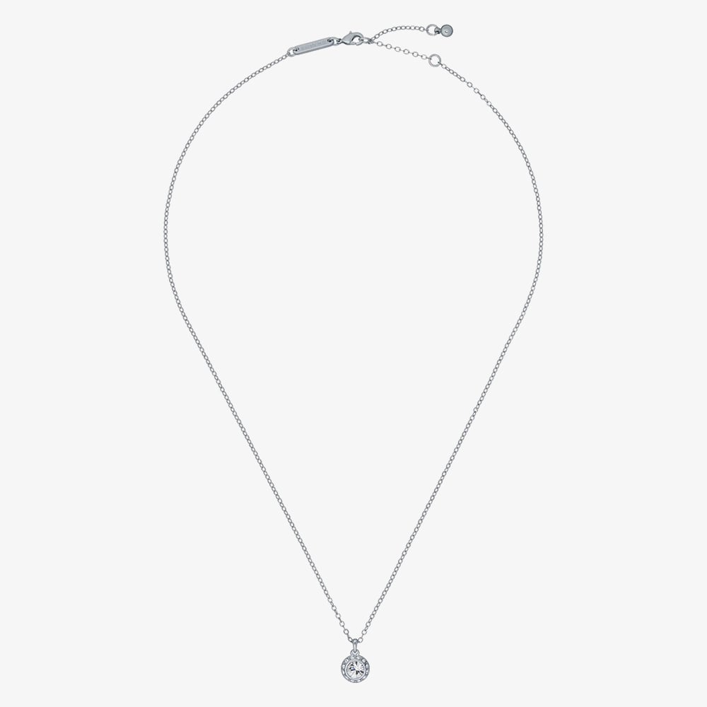 Ted Baker SOLTELL Solitaire Sparkle Silver Tone & Crystal Pendant TBJ3695-01-02