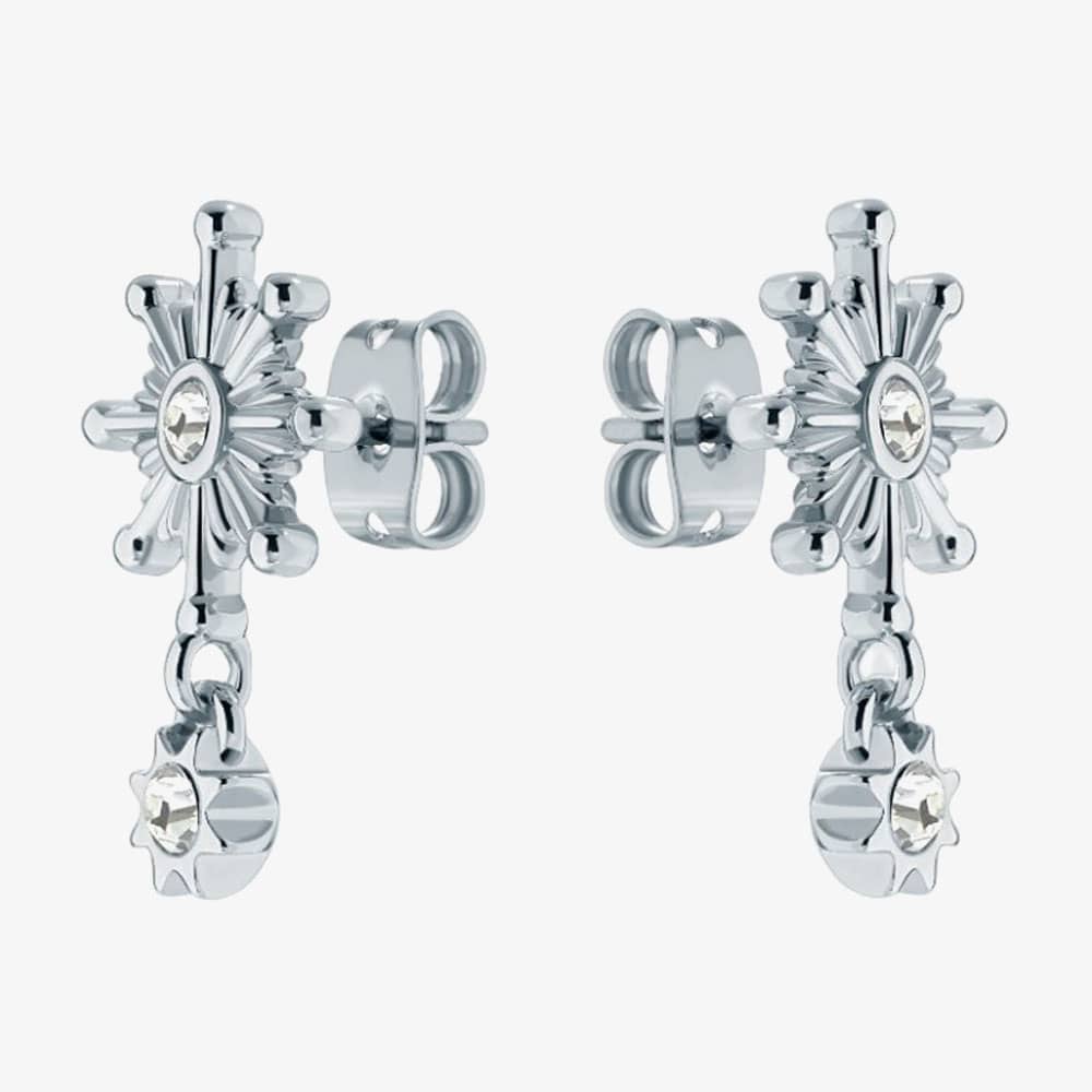 Ted Baker CELTIS Crystal Star Silver Dropper Earrings TBJ3495-01-02