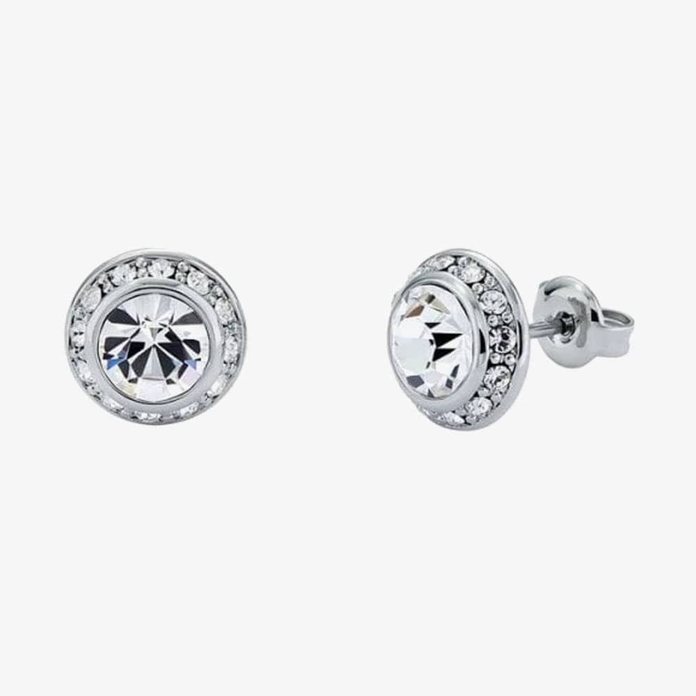Ted Baker SOLETIA Silver Tone Crystal Halo Stud Earrings TBJ3698-01-02