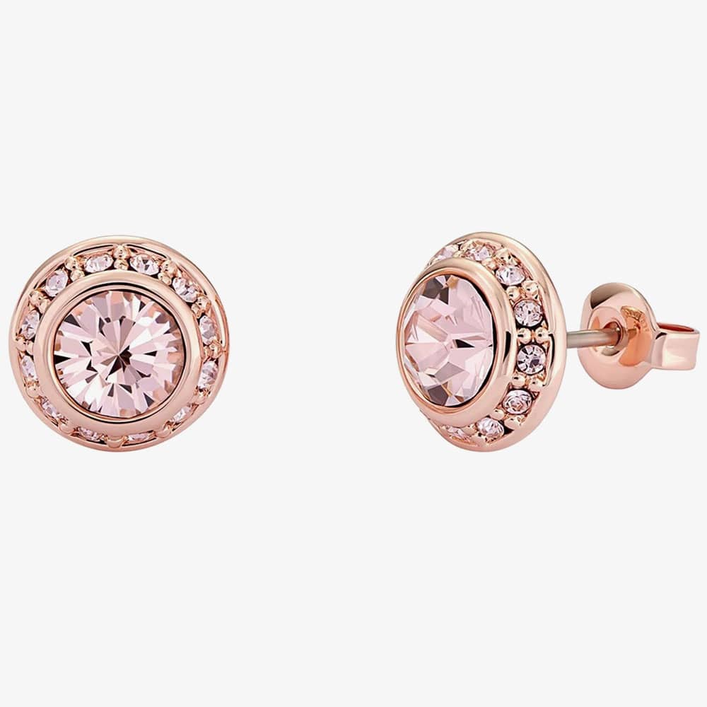 Ted Baker SOLETIA Rose Gold Tone Plated Crystal Halo Stud Earrings TBJ3698-24-193