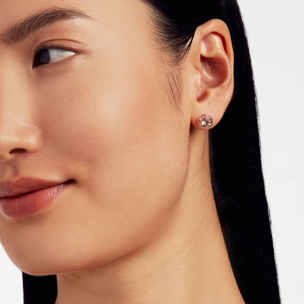 Ted Baker SOLETIA Rose Gold Tone Plated Crystal Halo Stud Earrings TBJ3698-24-193