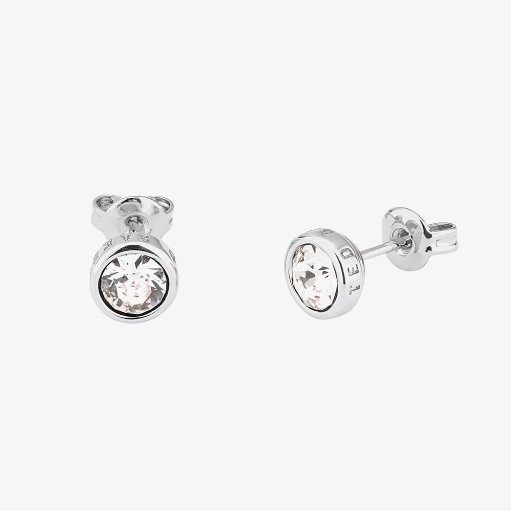 Ted Baker SINAA Silver Tone Mini Crystal Stud Earrings TBJ3124-01-02