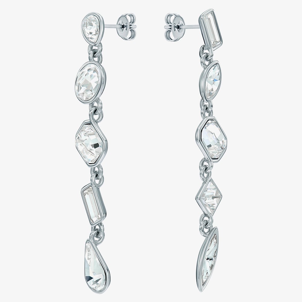 Ted Baker JULIANNA Silver Tone Plated Multi Cut Crystal Drop Earrings TBJ4202-01-02