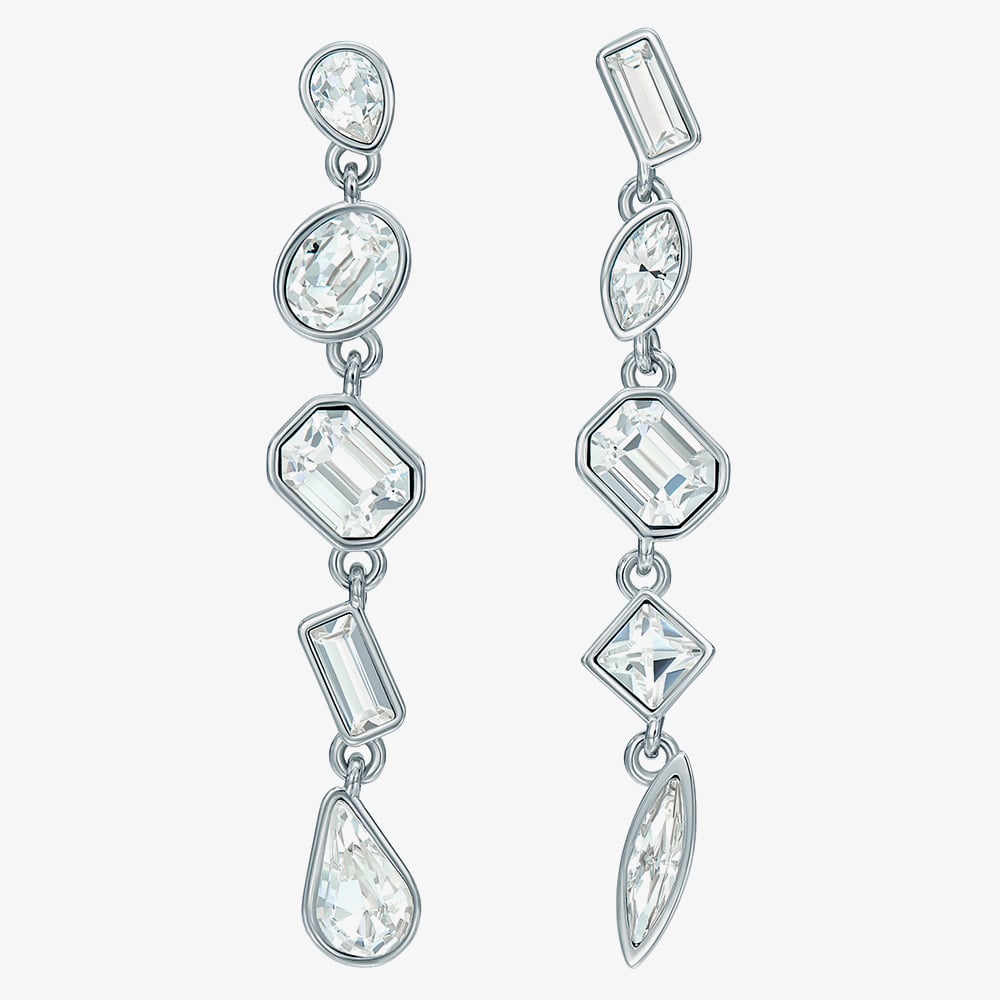 Ted Baker JULIANNA Silver Tone Plated Multi Cut Crystal Drop Earrings TBJ4202-01-02