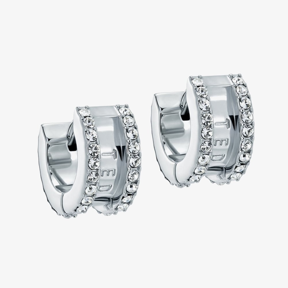 Ted Baker Silver Rosie Crystal Roll Huggies