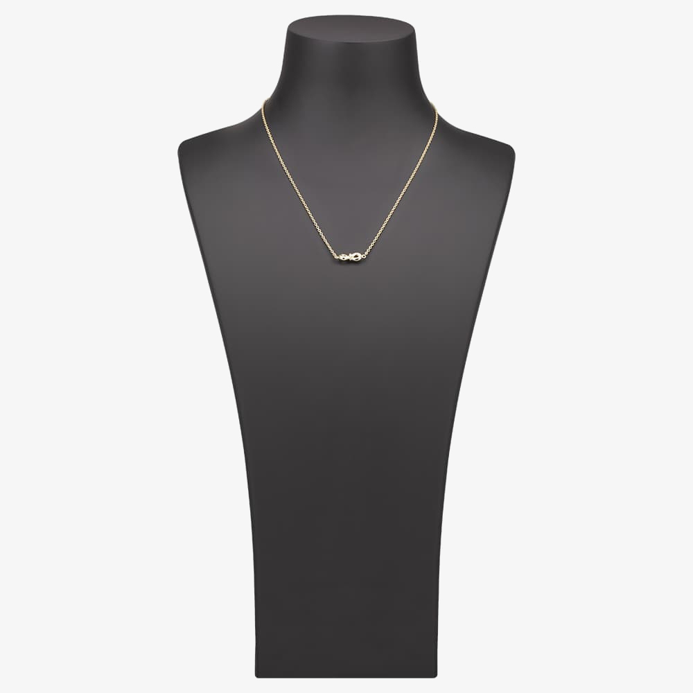 Silver Sparkle Gold Infinity Bow Necklace DP346CAA0.5(T)
