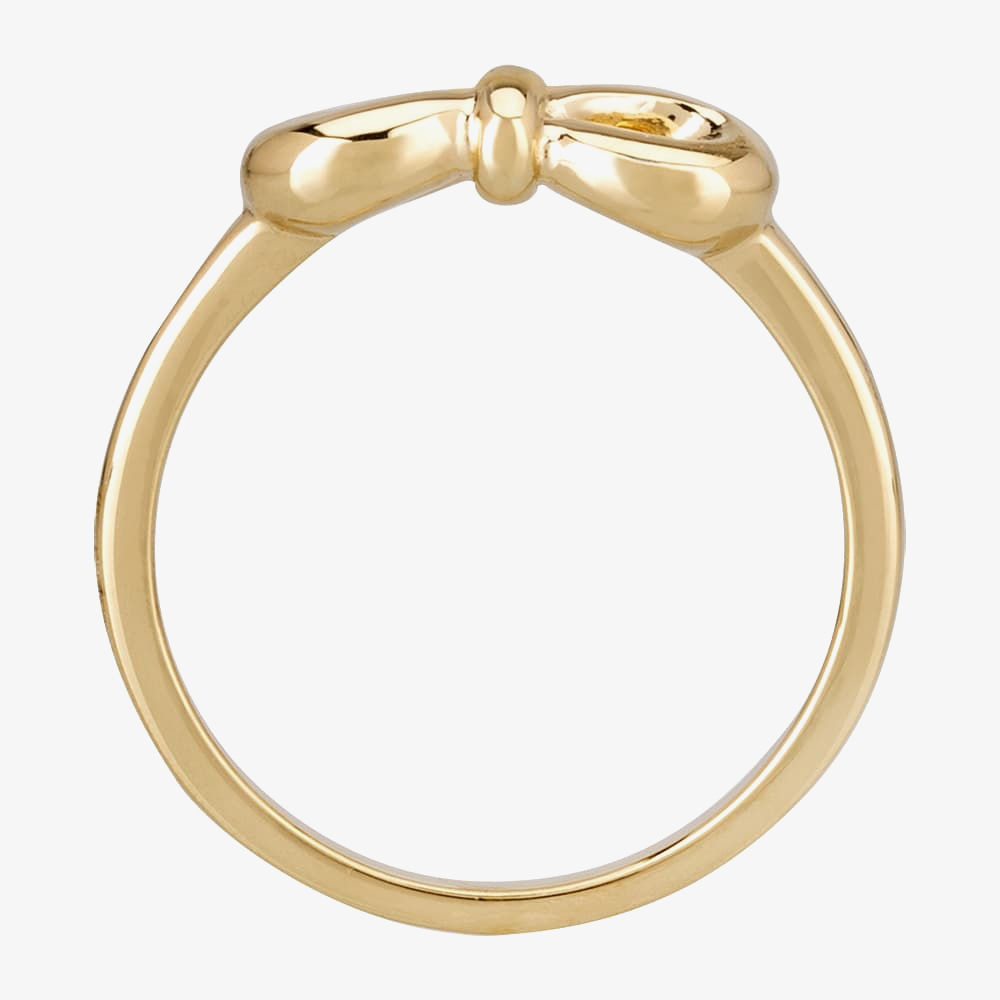 Silver Sparkle Gold Infinity Bow Ring DR346CAA2M(T)