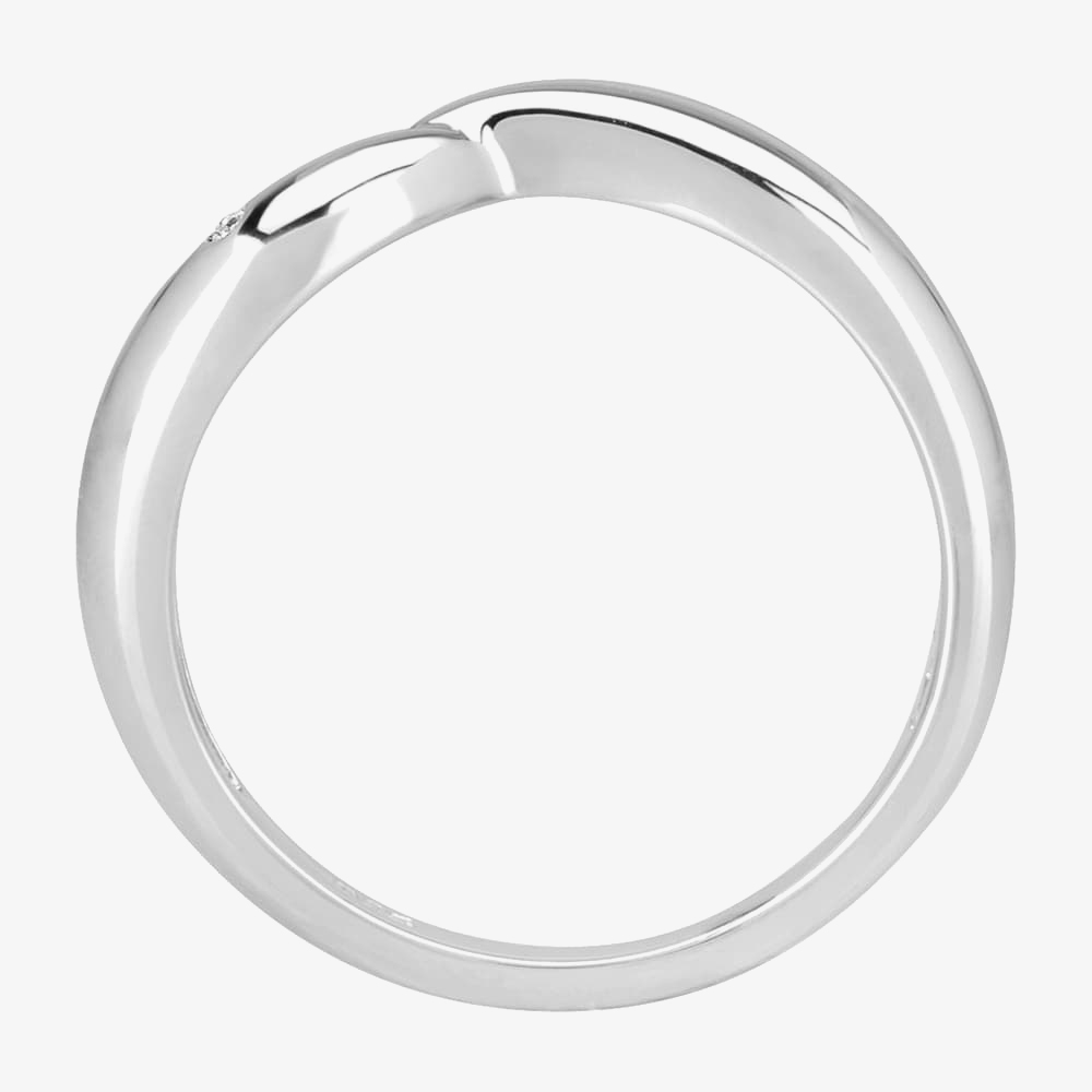 Silver Sparkle Silver Spinning Droplet Ring DR364C(T)