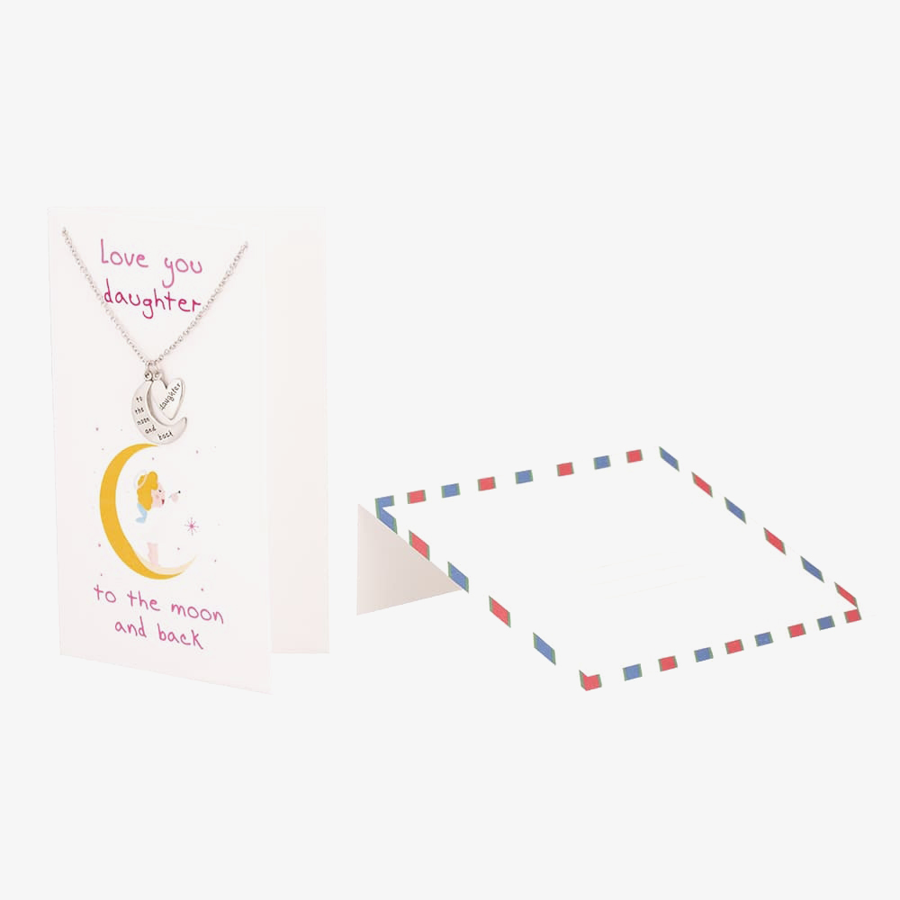 Sentiments Daughter Moon and Love Heart Pendant 17393