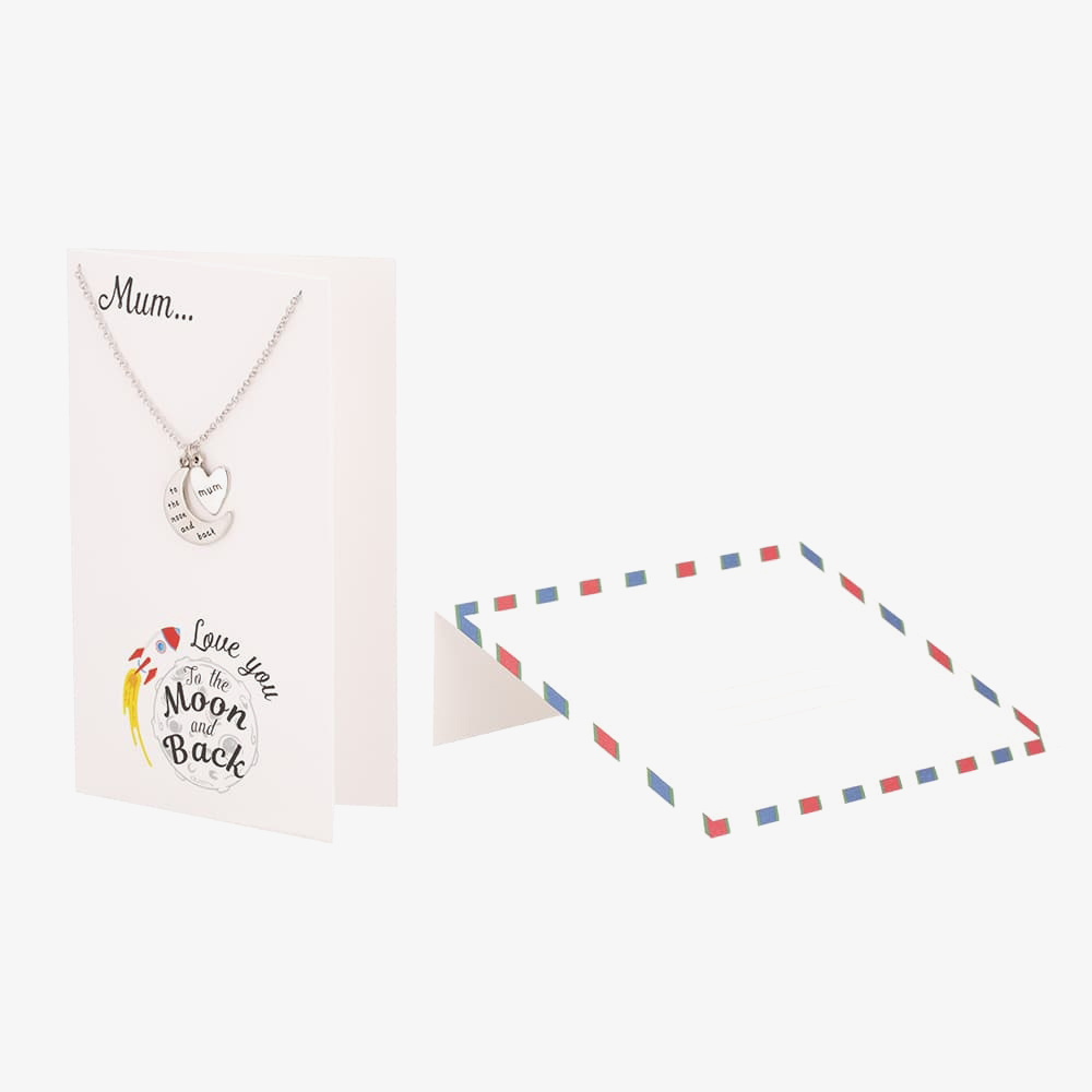 Sentiments Mum Moon and Love Heart Pendant 17394