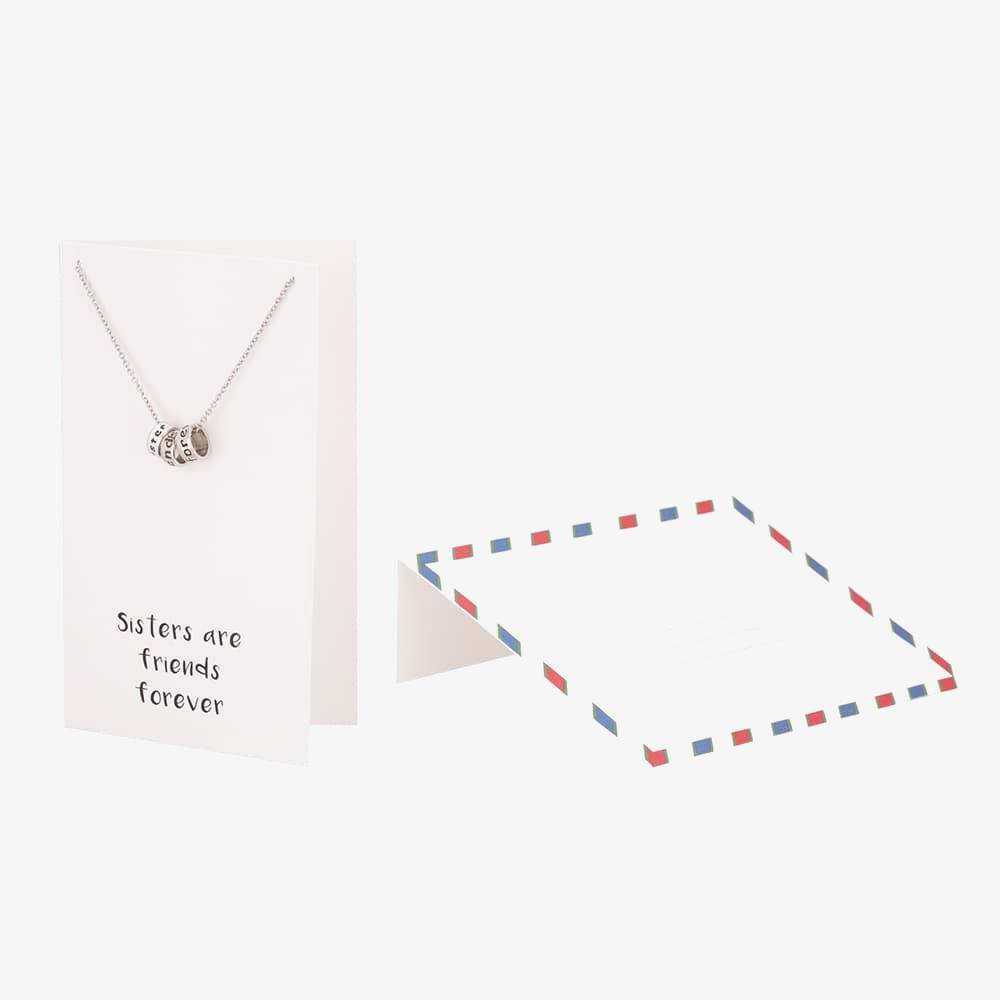 Sentiments Sisters Friends Forever Triple Ring Pendant 14145