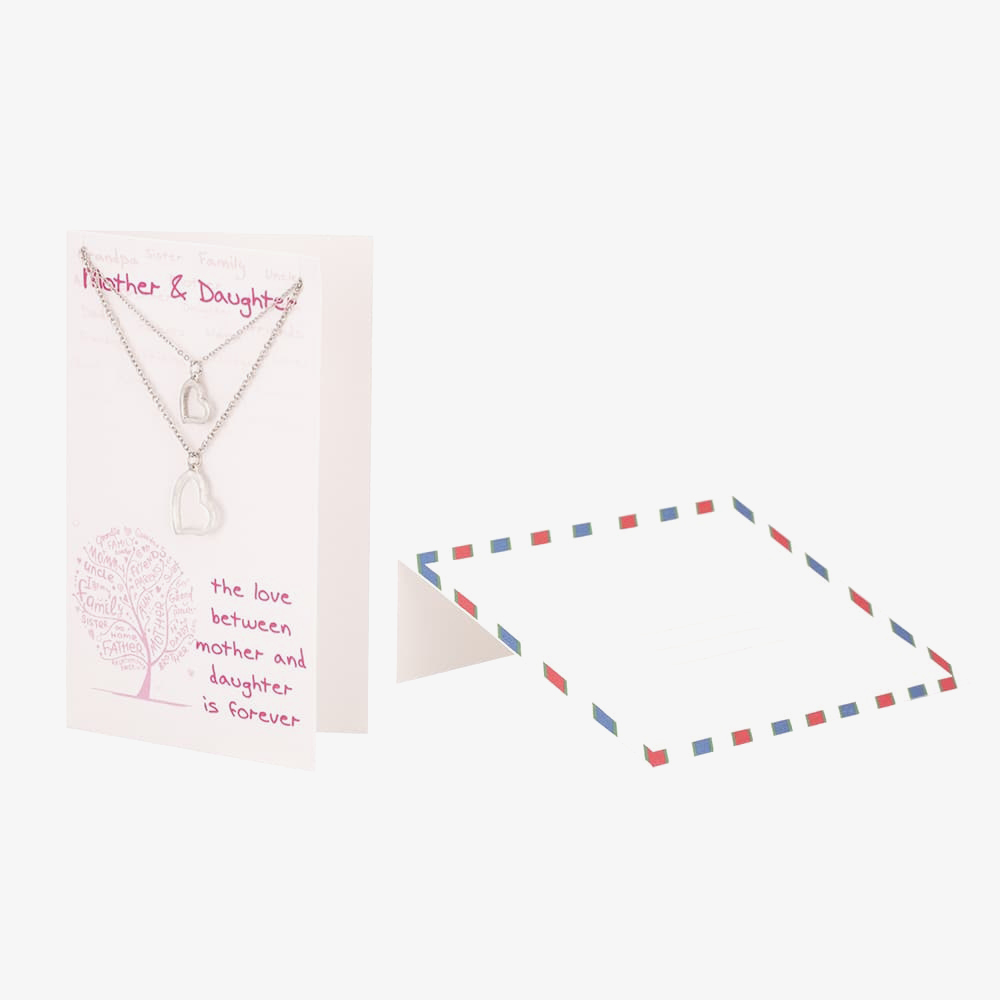 Sentiments Mother and Daughter Matching Heart Pendants 16527B