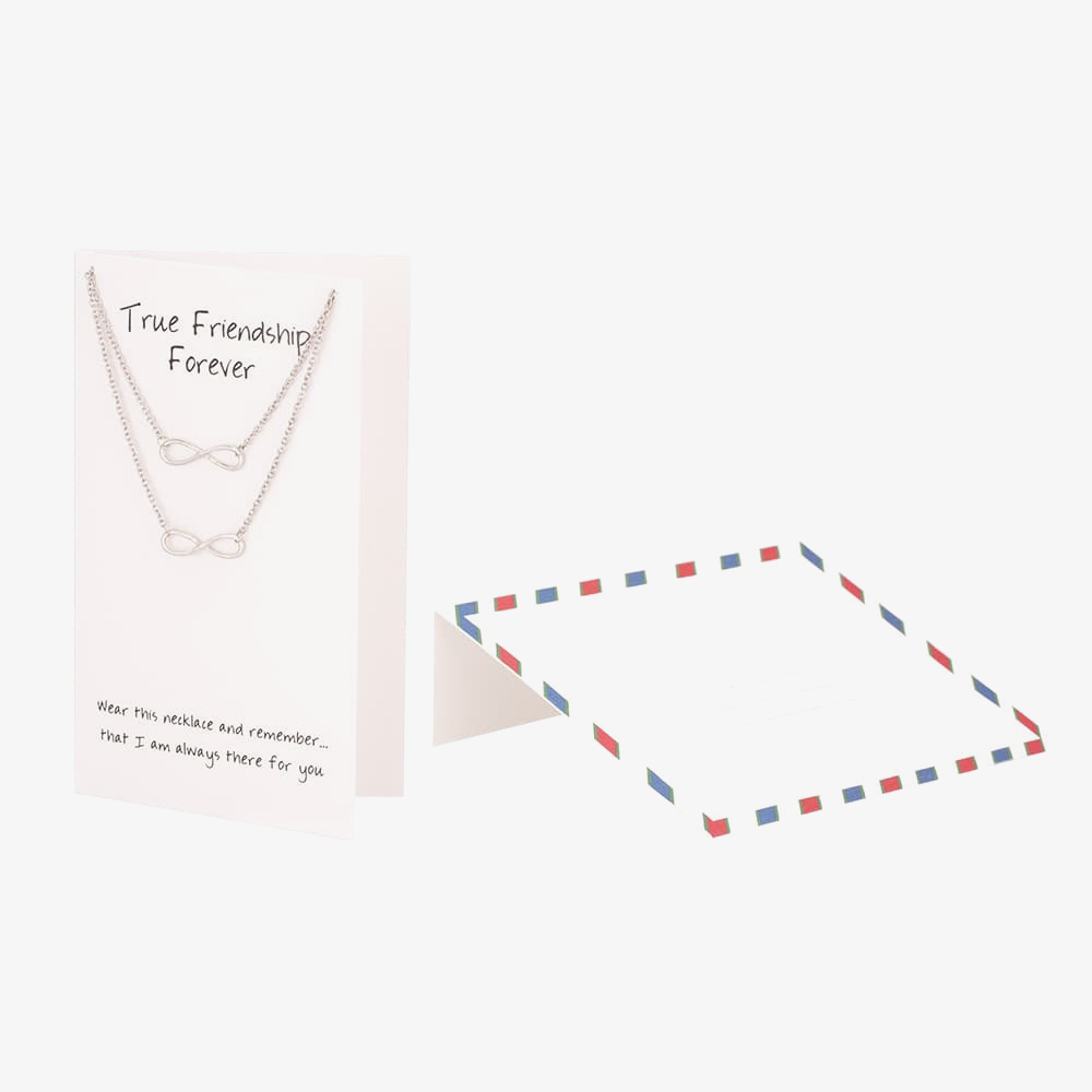Sentiments True Friendship Forever Matching Infinity Necklaces 29929